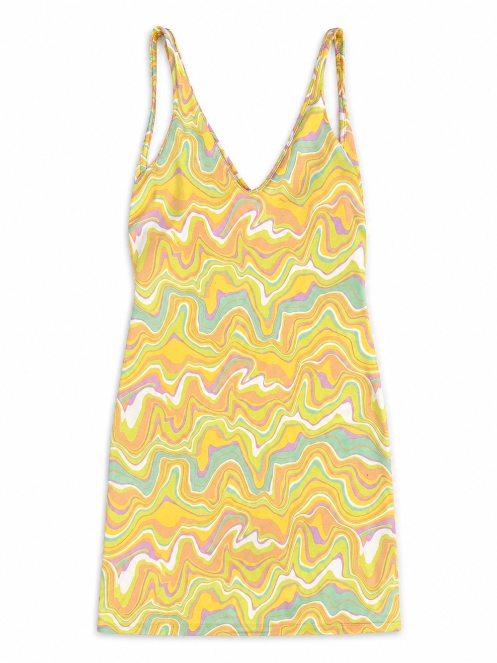 wild fable Pastel Yellow Swirl Tank Top